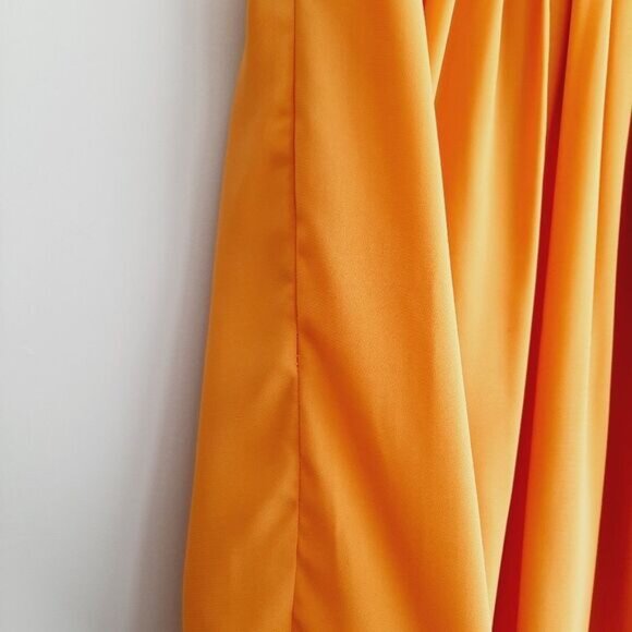 YA / Los Angeles Plisse Flowy Midi Skirt Yellow Sz S Flawed - Picture 4 of 13